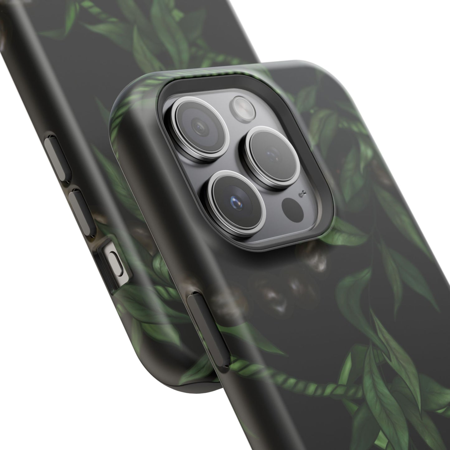 Kukui Nut, Maile, Ti Leaf Lei (Black), MAGSAFE