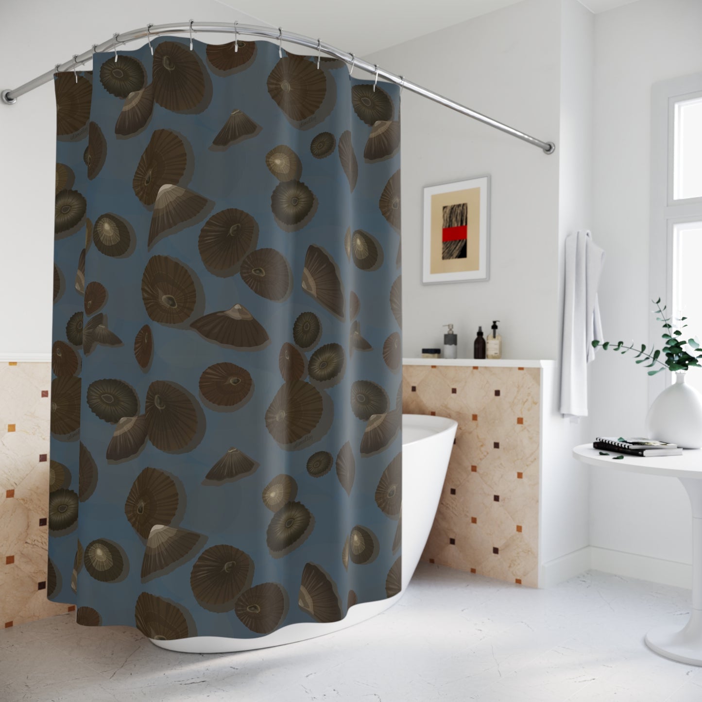 Shower Curtain- Lil Opihi Blue