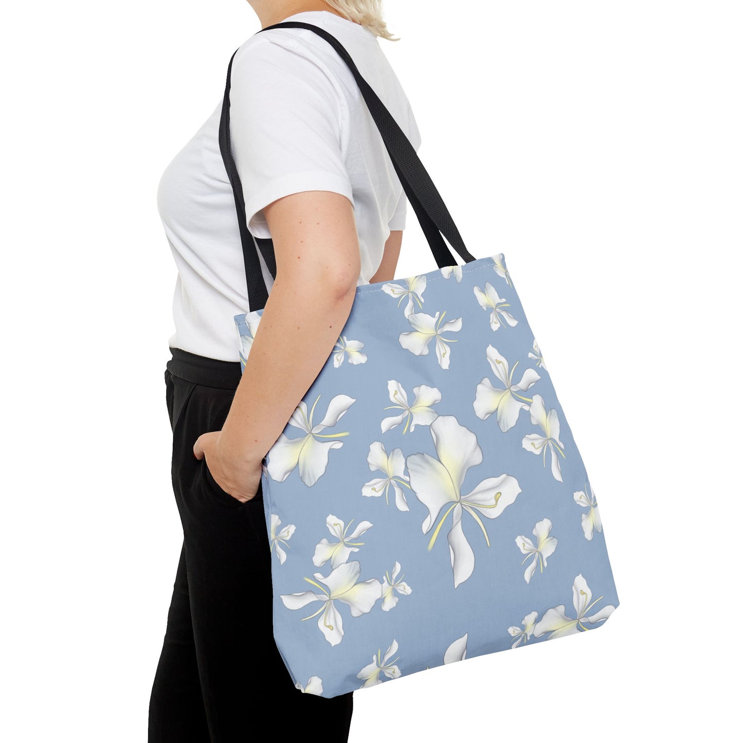 Tote bag- Awapuhi Falling (Cyan)