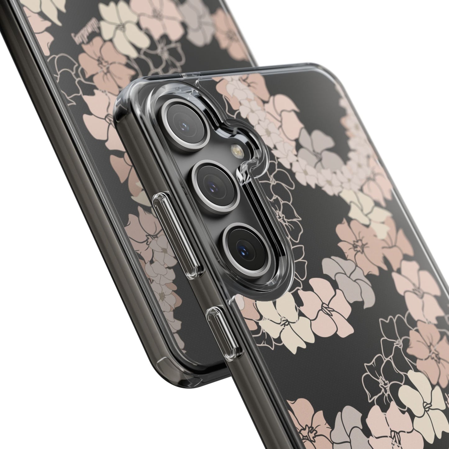Puakenikeni En Face Flower Leis (Peachy Pinks) CLEAR Case
