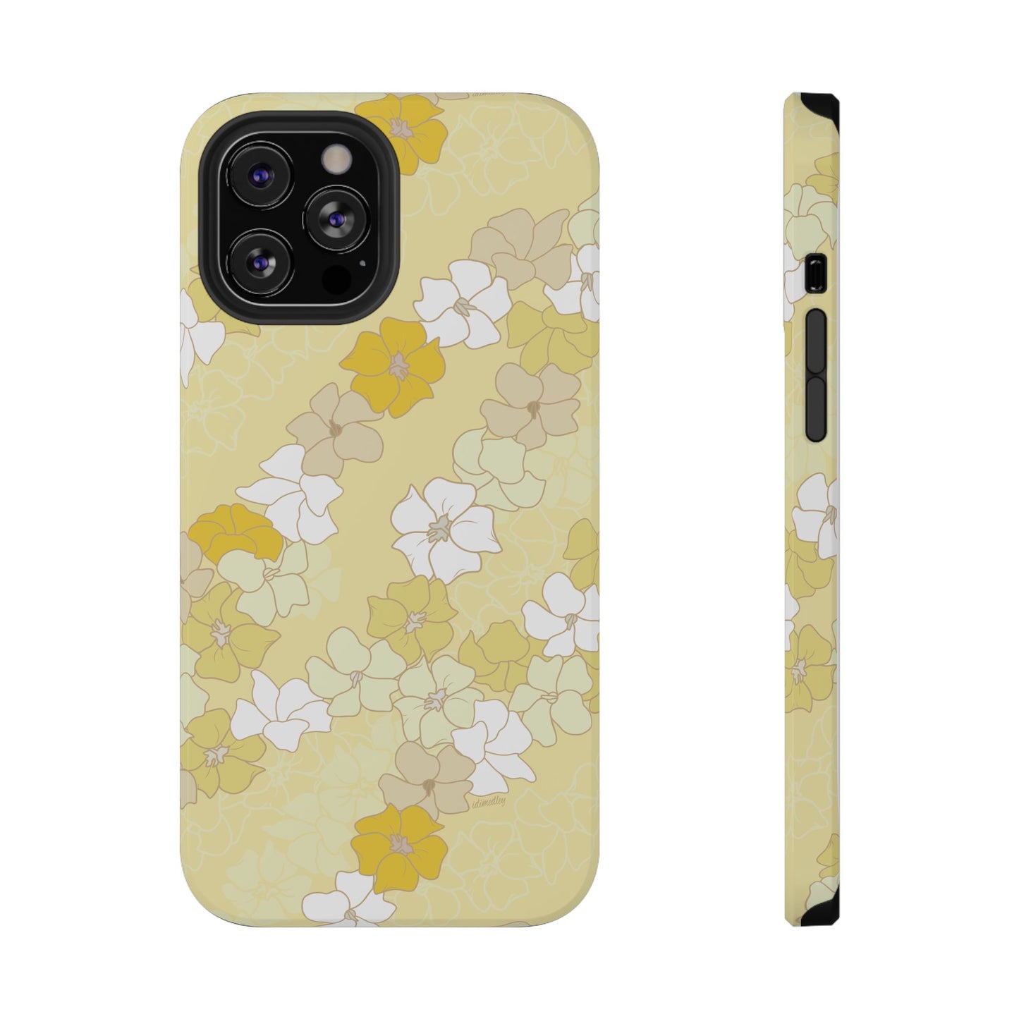 Puakenikeni En Face Flower Leis (Yellow)