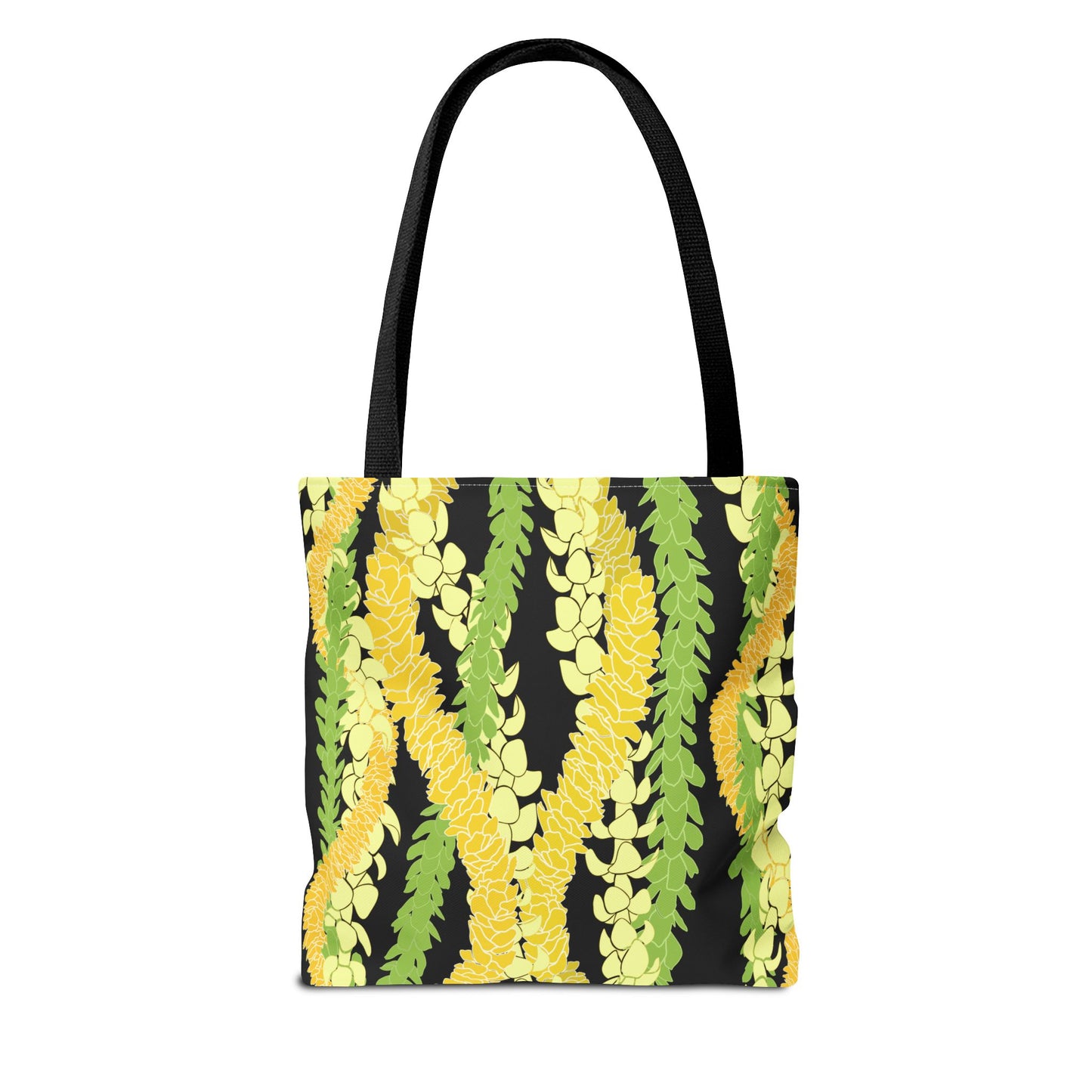 Tote bag- Triple Strand Ilima, Pakalana, and Puakenikeni Leis (Black)