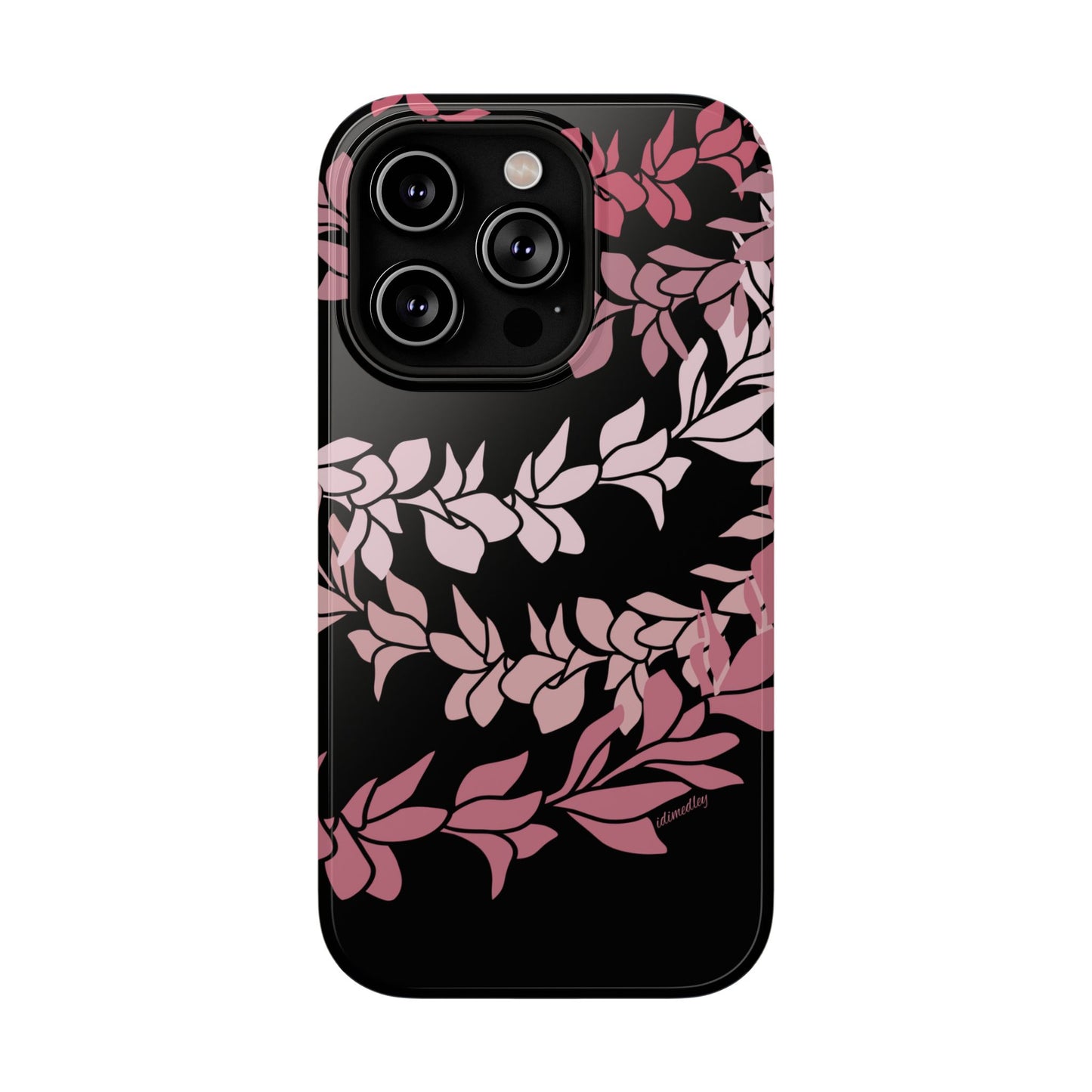 Plumeria Leis in Color Me Pinks (Black)