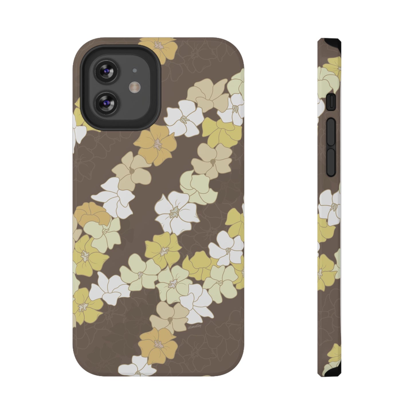 Puakenikeni En Face Flower Leis (Brown)