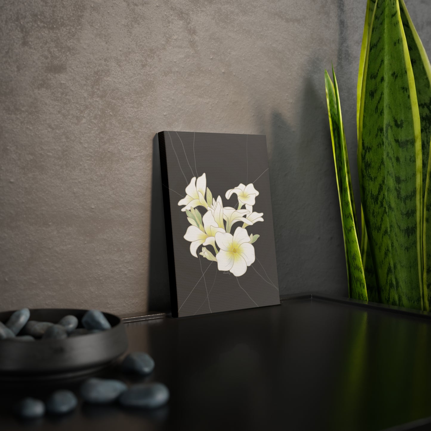 Canvas Photo Tile- Plumeria