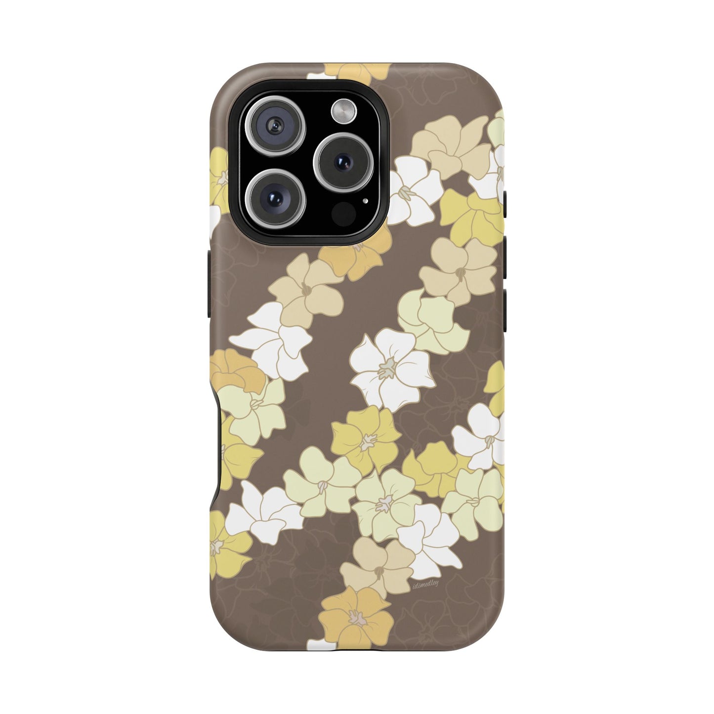 Puakenikeni En Face Flower Leis (Brown)