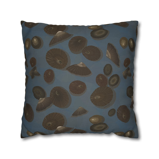 Canvas Throw Pillow Case- Lil Opihi in Blue