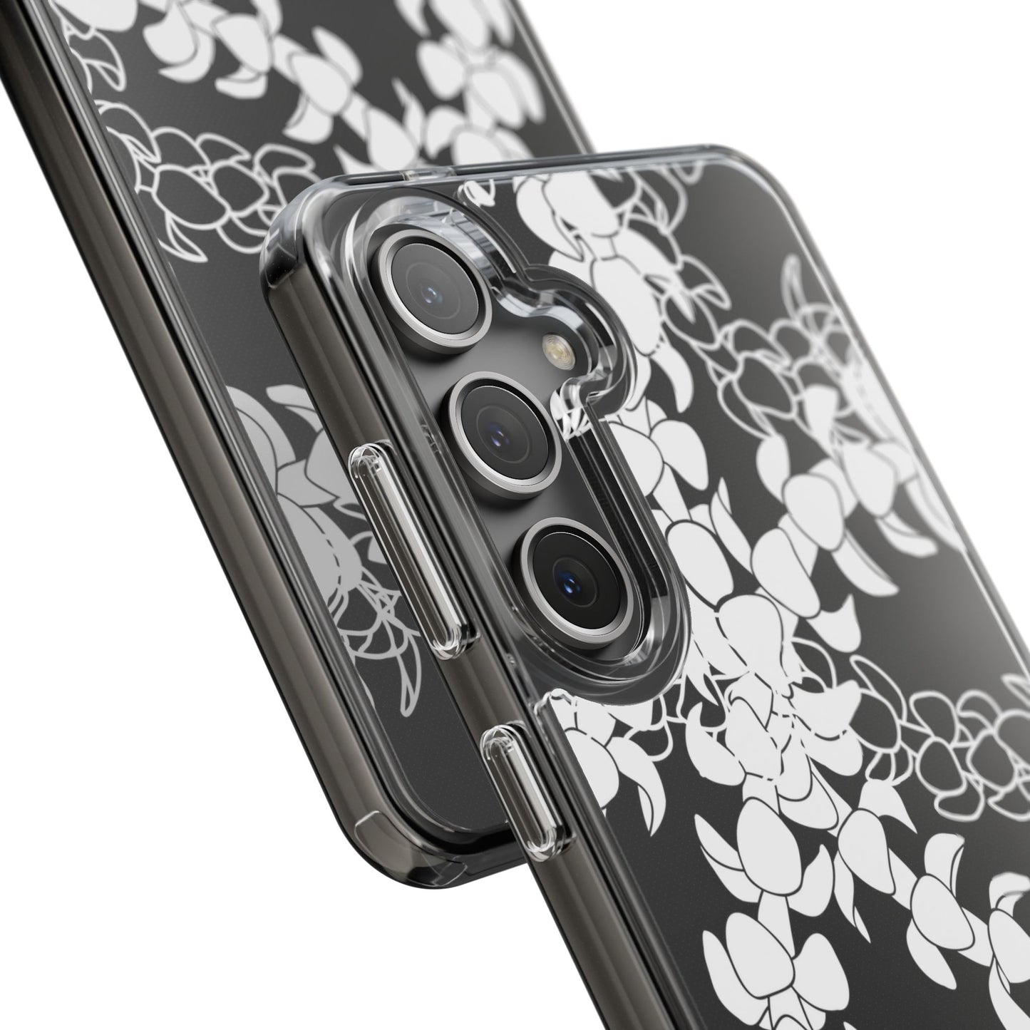 Puakenikeni Curvilinear Lei CLEAR Phone Case