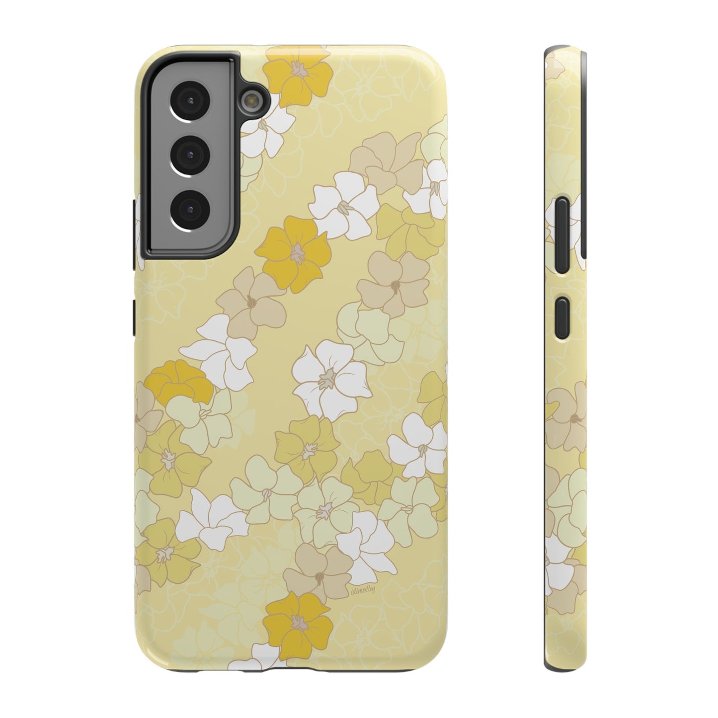 Puakenikeni En Face Flower Leis (Yellow)