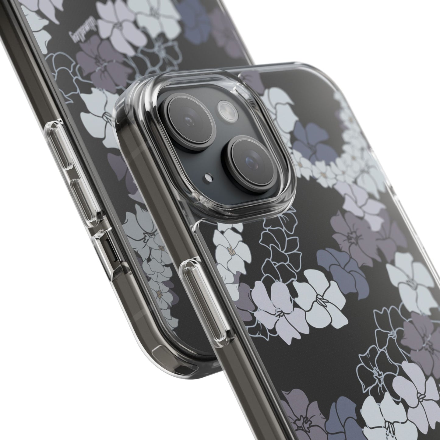 Puakenikeni En Face Flower Leis (Blue and Purple) CLEAR Case