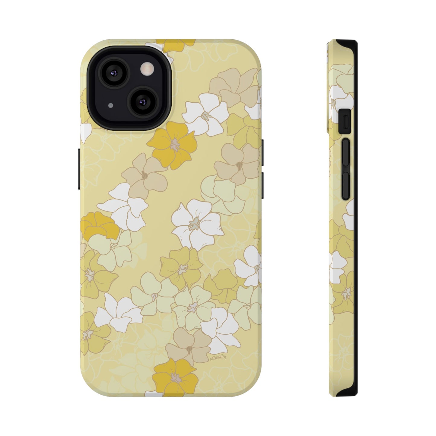 Puakenikeni En Face Flower Leis (Yellow)