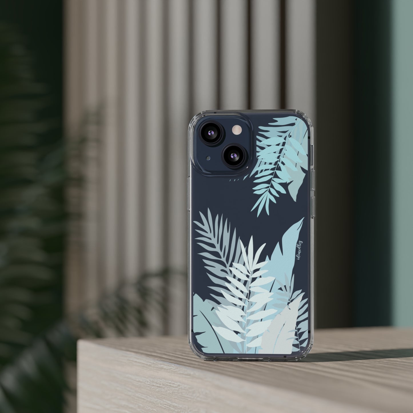Whispering Leaves (Blue) CLEAR Case