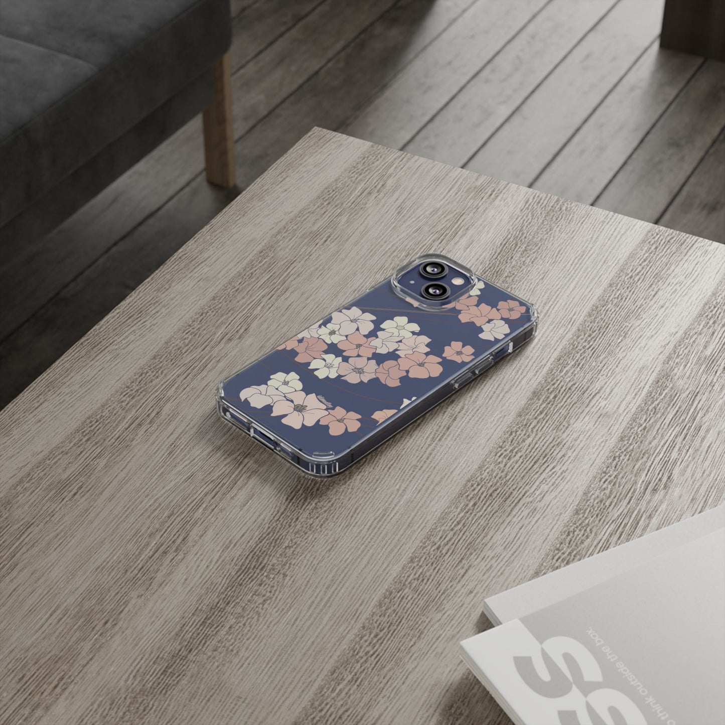 Puakenikeni En Face Flower Swirls (Peachy Pinks) CLEAR Case