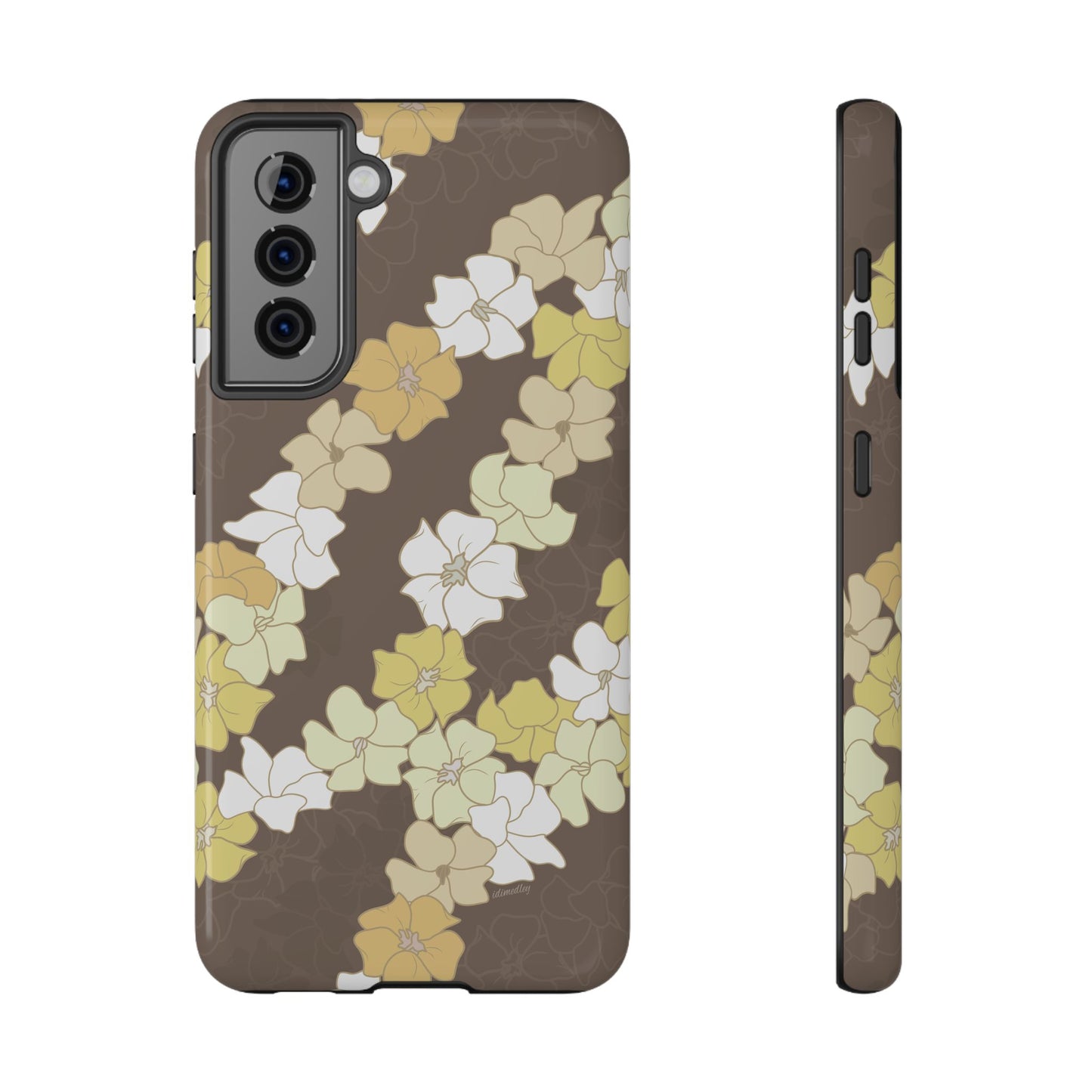 Puakenikeni En Face Flower Leis (Brown)