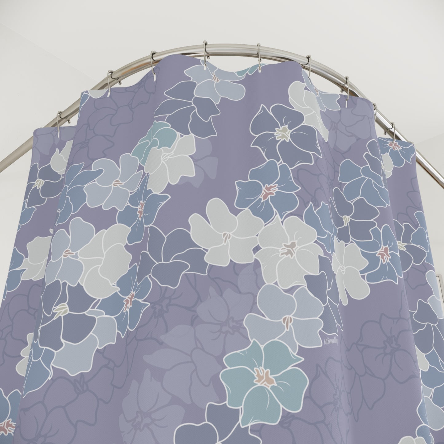 Shower Curtain- Puakenikeni En Face Flower Leis (Lavendar)