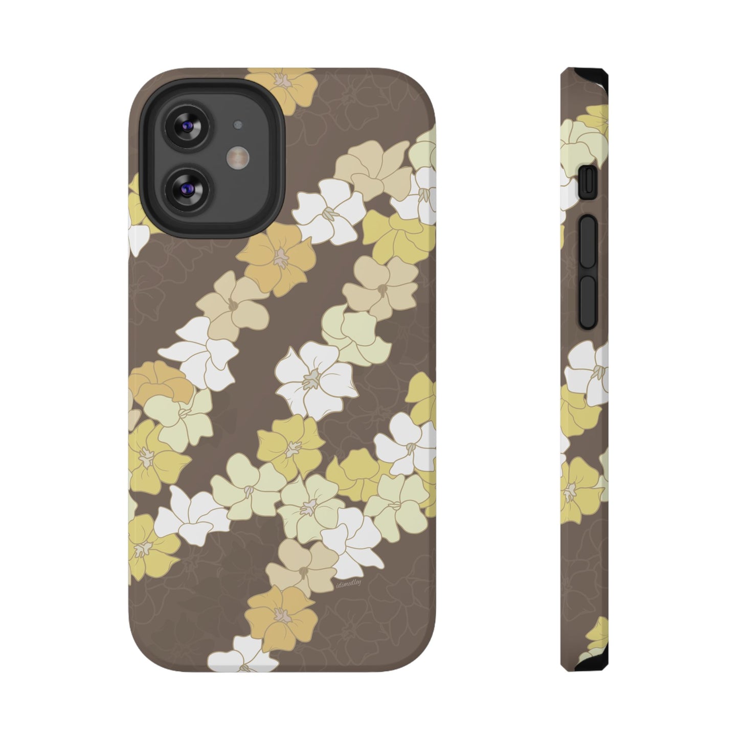 Puakenikeni En Face Flower Leis (Brown)