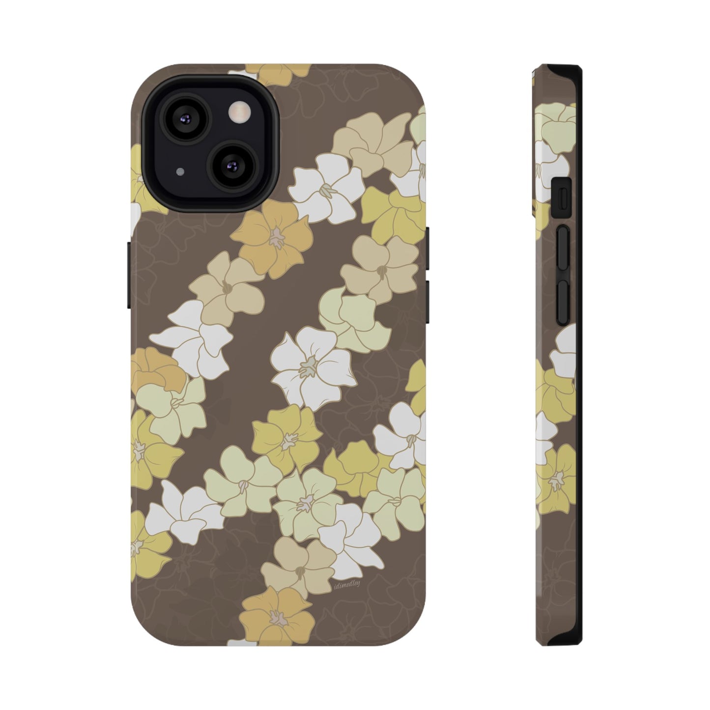Puakenikeni En Face Flower Leis (Brown)