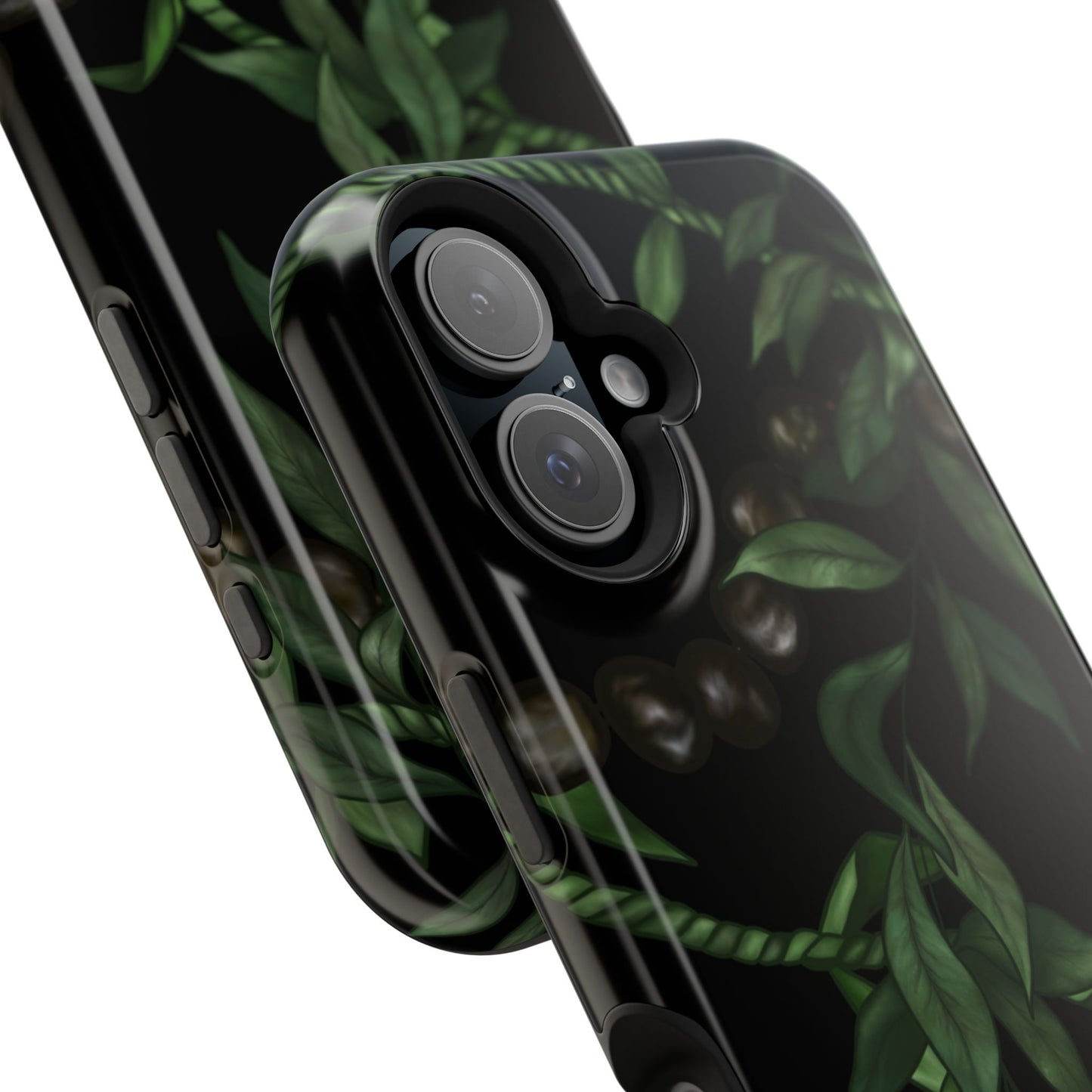 Kukui Nut, Maile, Ti Leaf Lei (Black), MAGSAFE