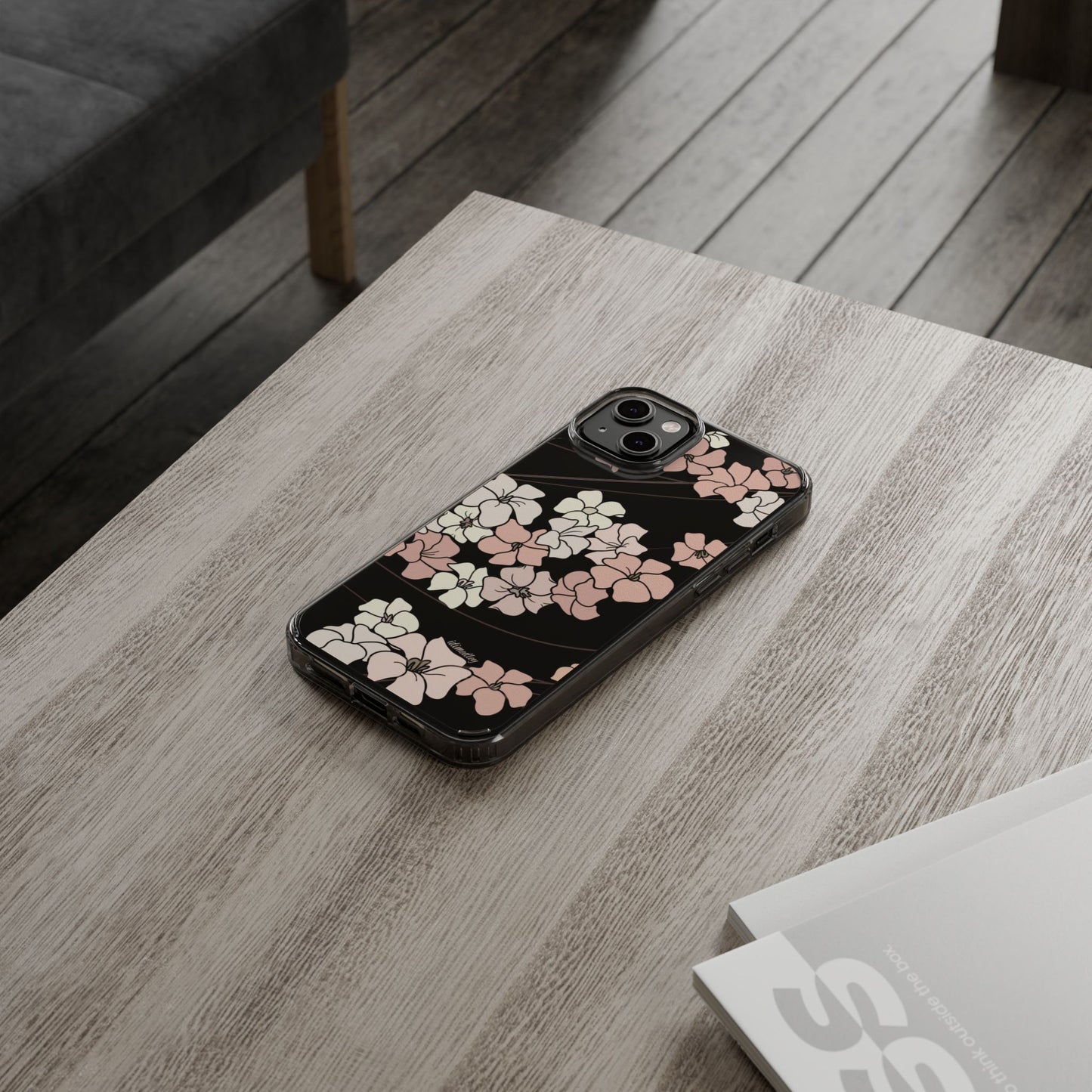 Puakenikeni En Face Flower Swirls (Peachy Pinks) CLEAR Case