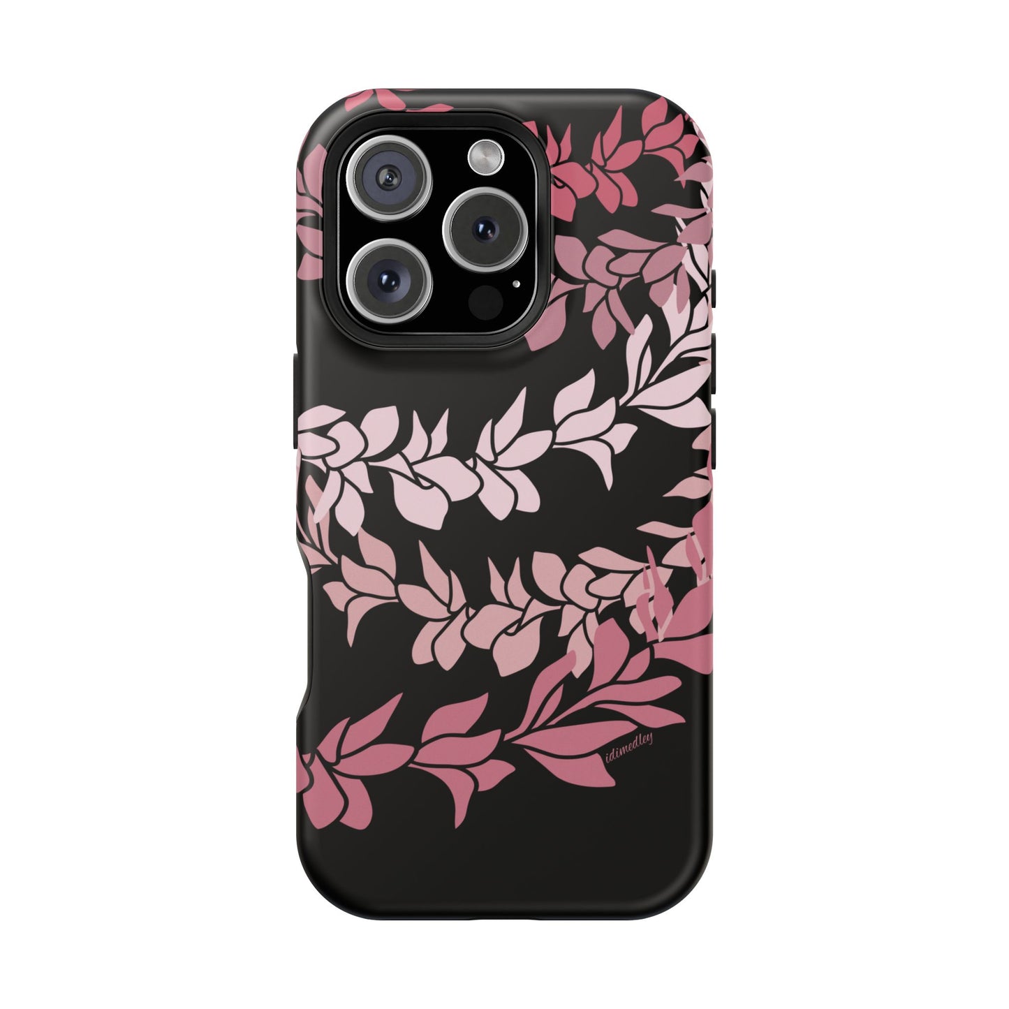 Plumeria Leis in Color Me Pinks (Black)