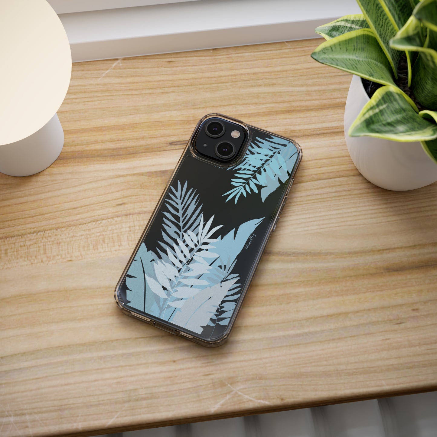 Whispering Leaves (Blue) CLEAR Case