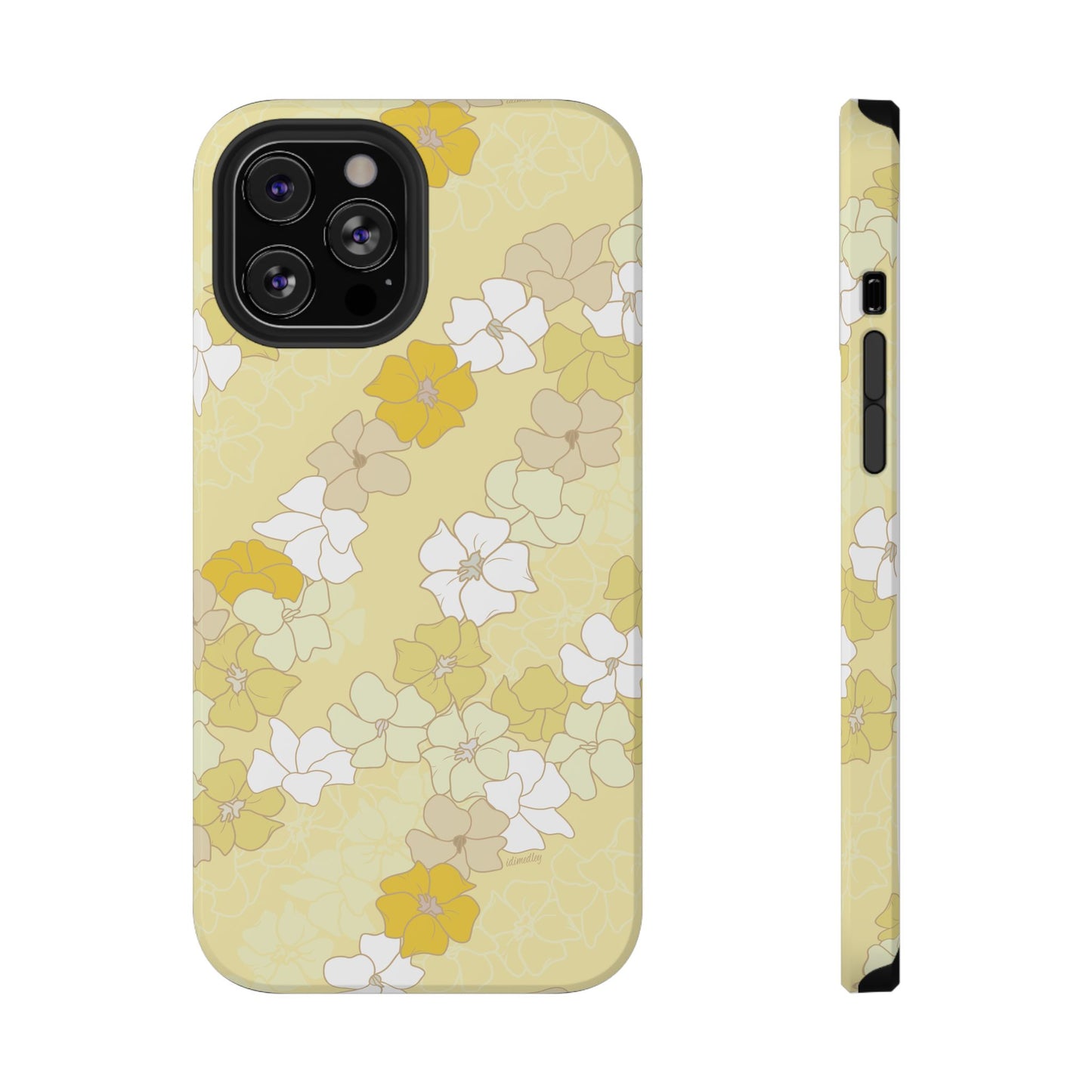 Puakenikeni En Face Flower Leis (Yellow)