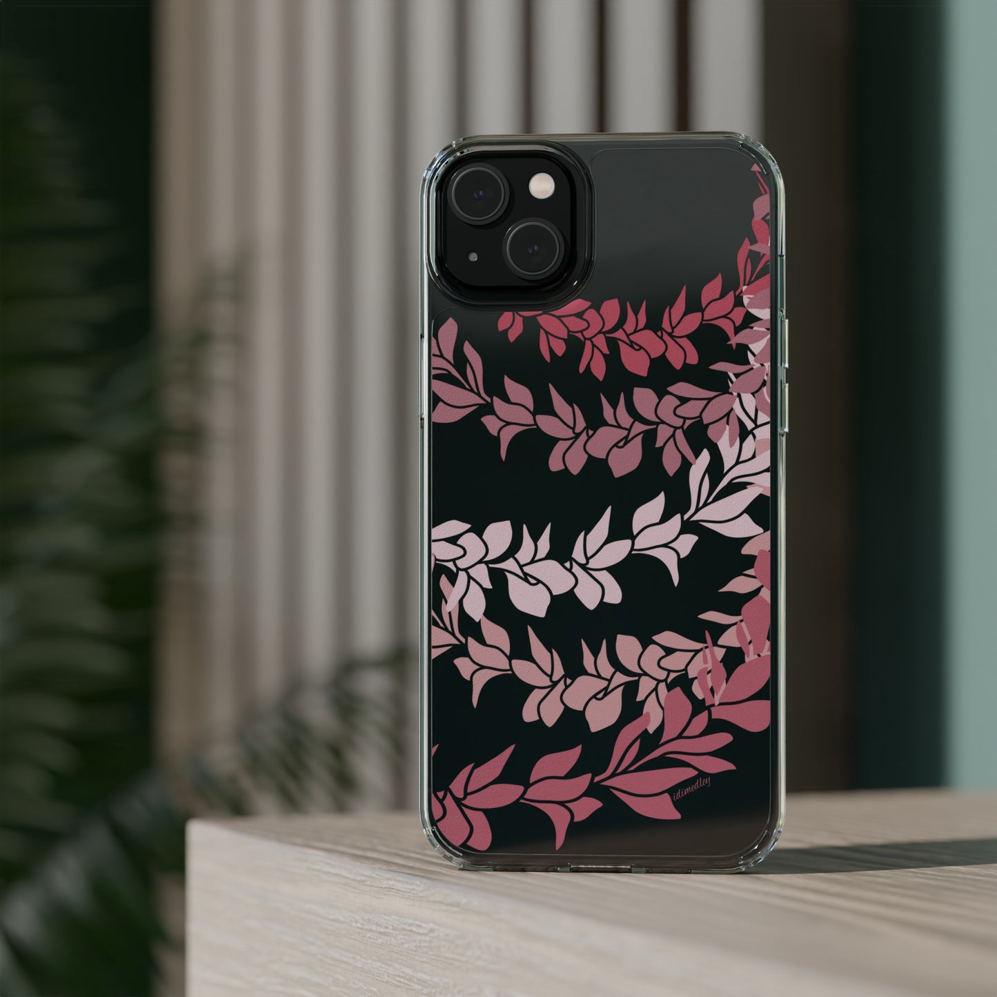 Pink Plumeria Flower Leis CLEAR Case