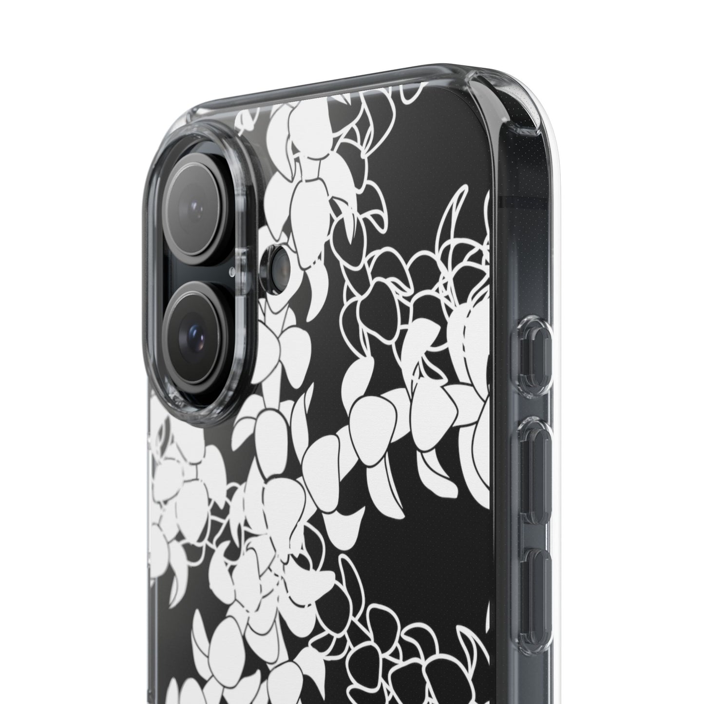 Puakenikeni Curvilinear Lei CLEAR Phone Case