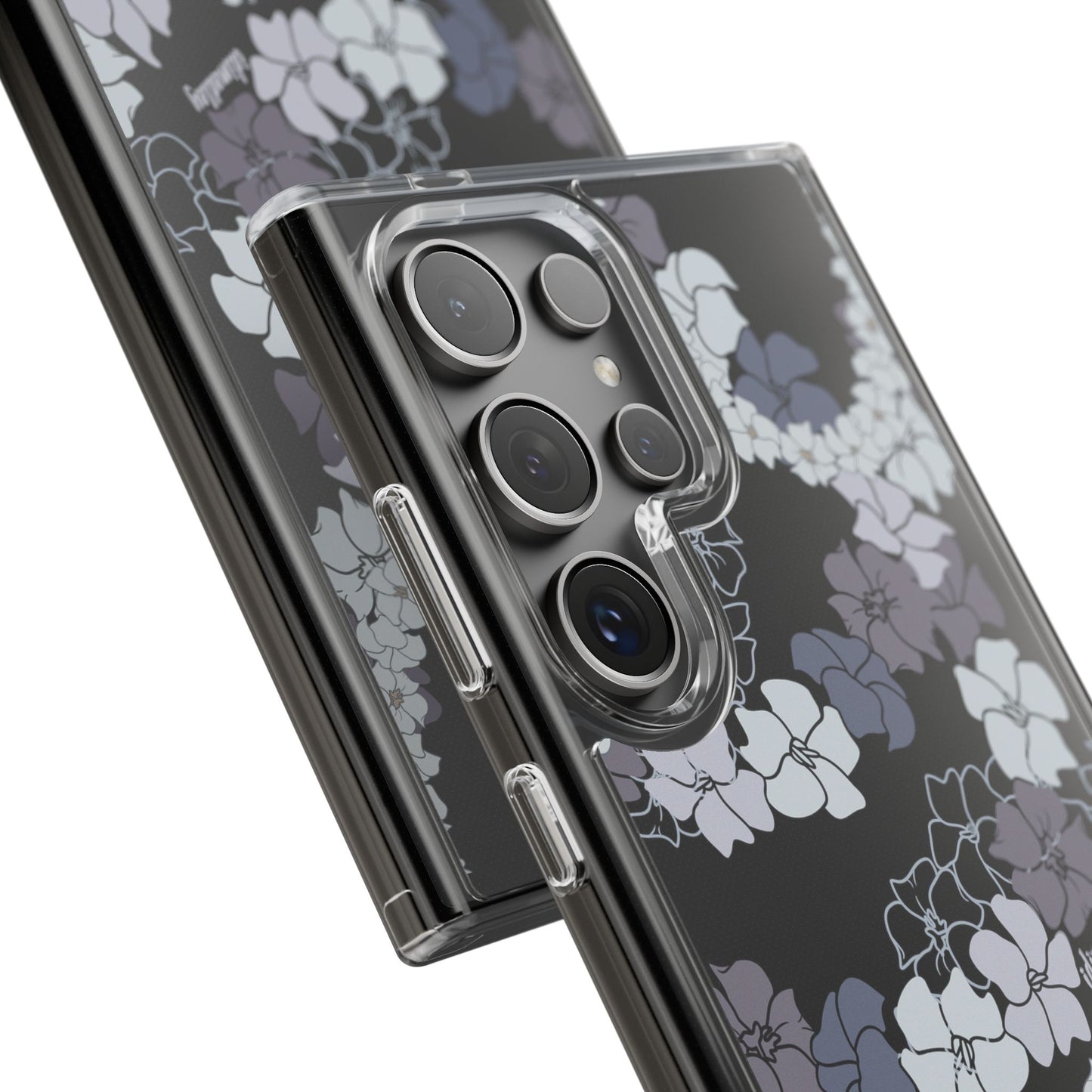 Puakenikeni En Face Flower Leis (Blue and Purple) CLEAR Case