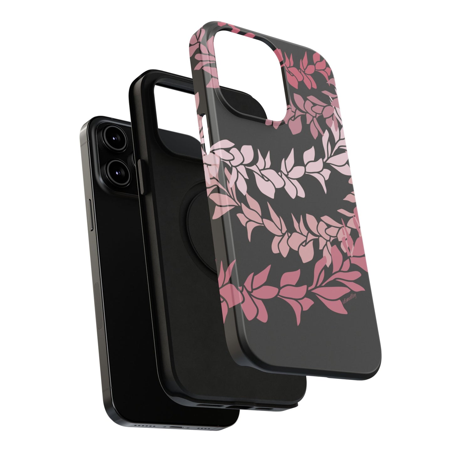 Plumeria Leis in Color Me Pinks (Black)