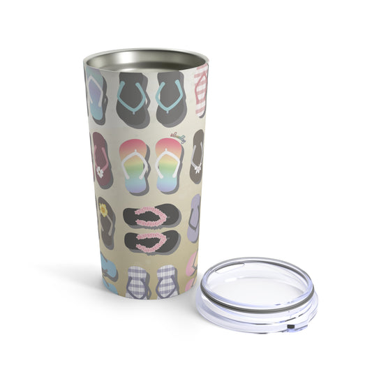 Tumbler 20oz- Sandy Pua Toes in my Rubbah Slippahs