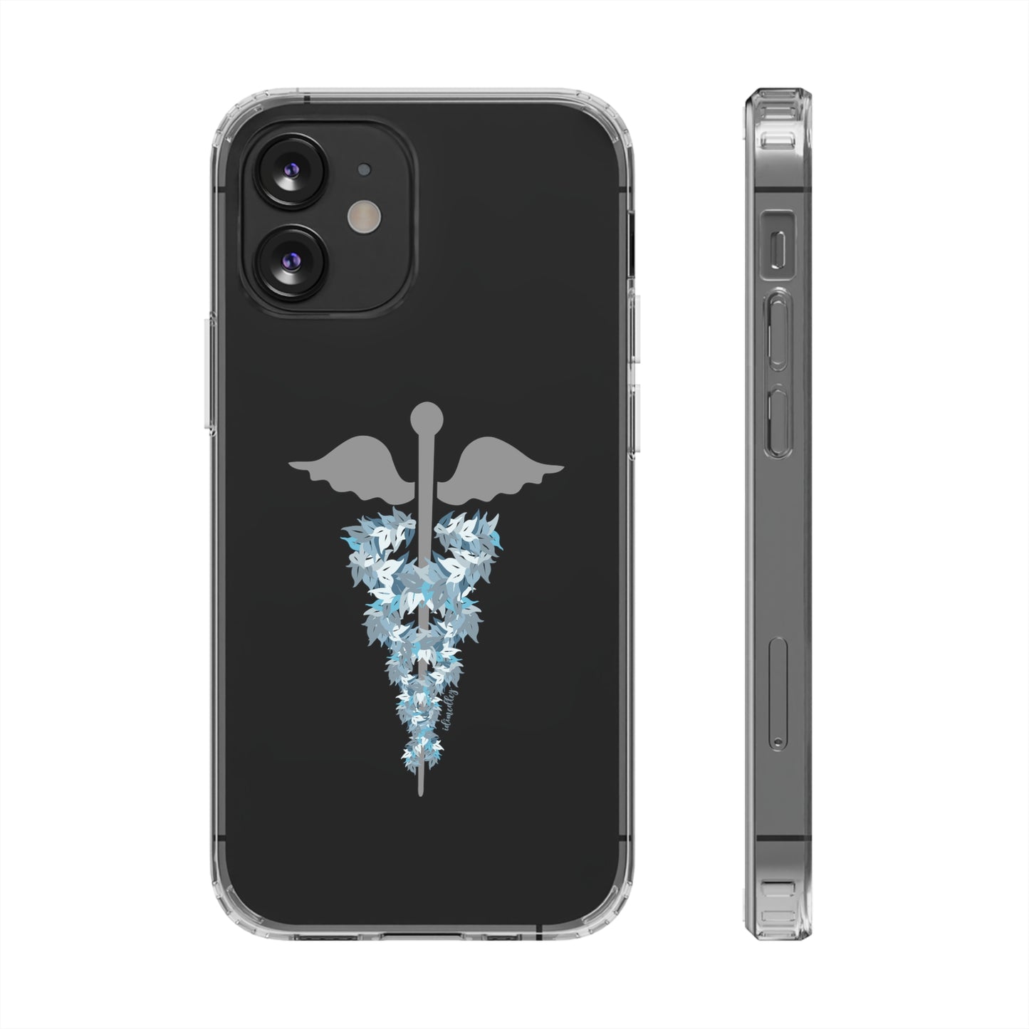 Caduceus Medical Symbol with Blue Maile Lei CLEAR Case