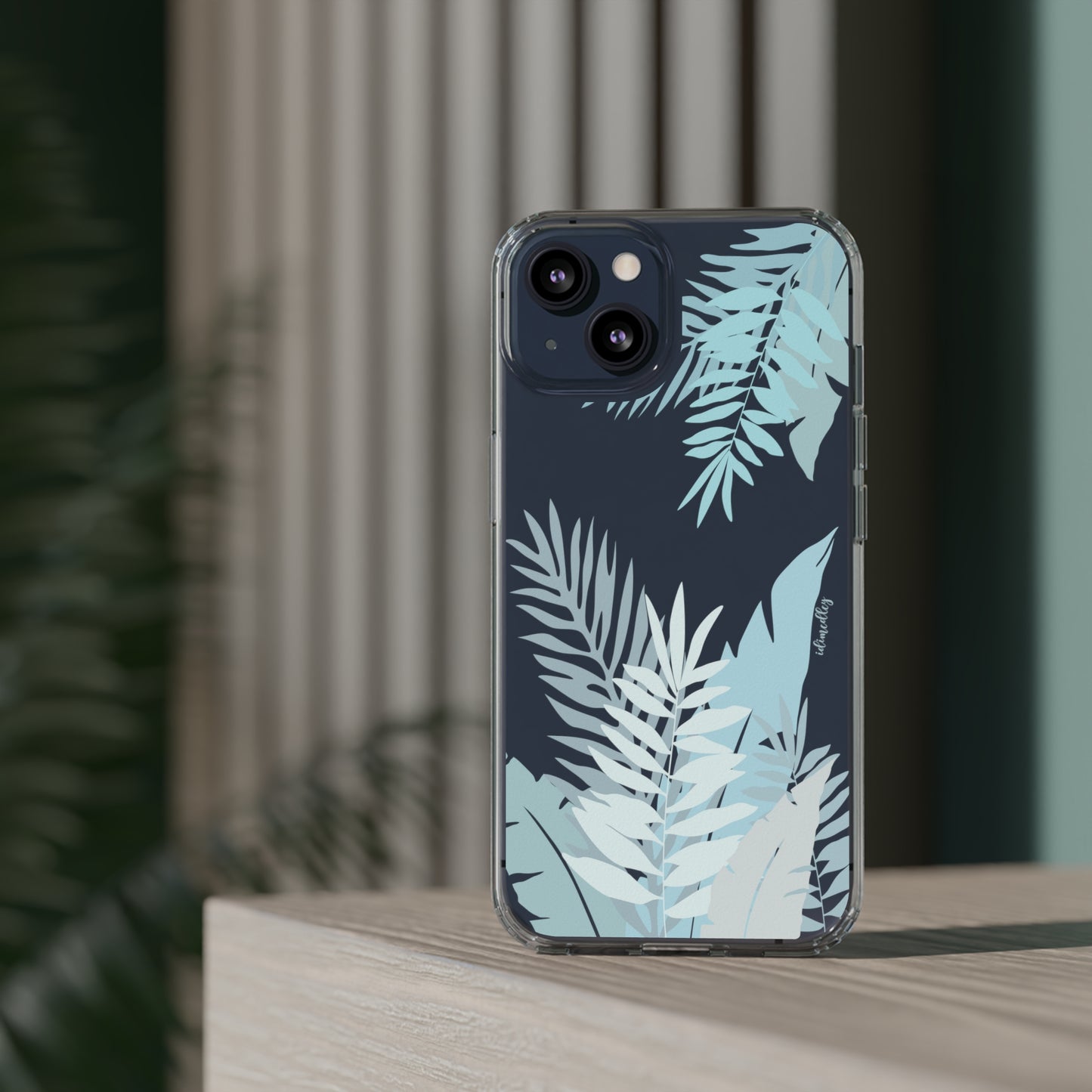 Whispering Leaves (Blue) CLEAR Case