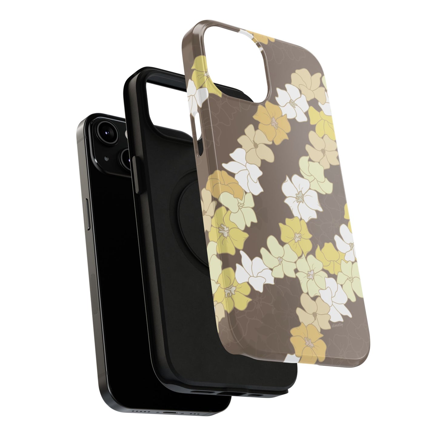Puakenikeni En Face Flower Leis (Brown)