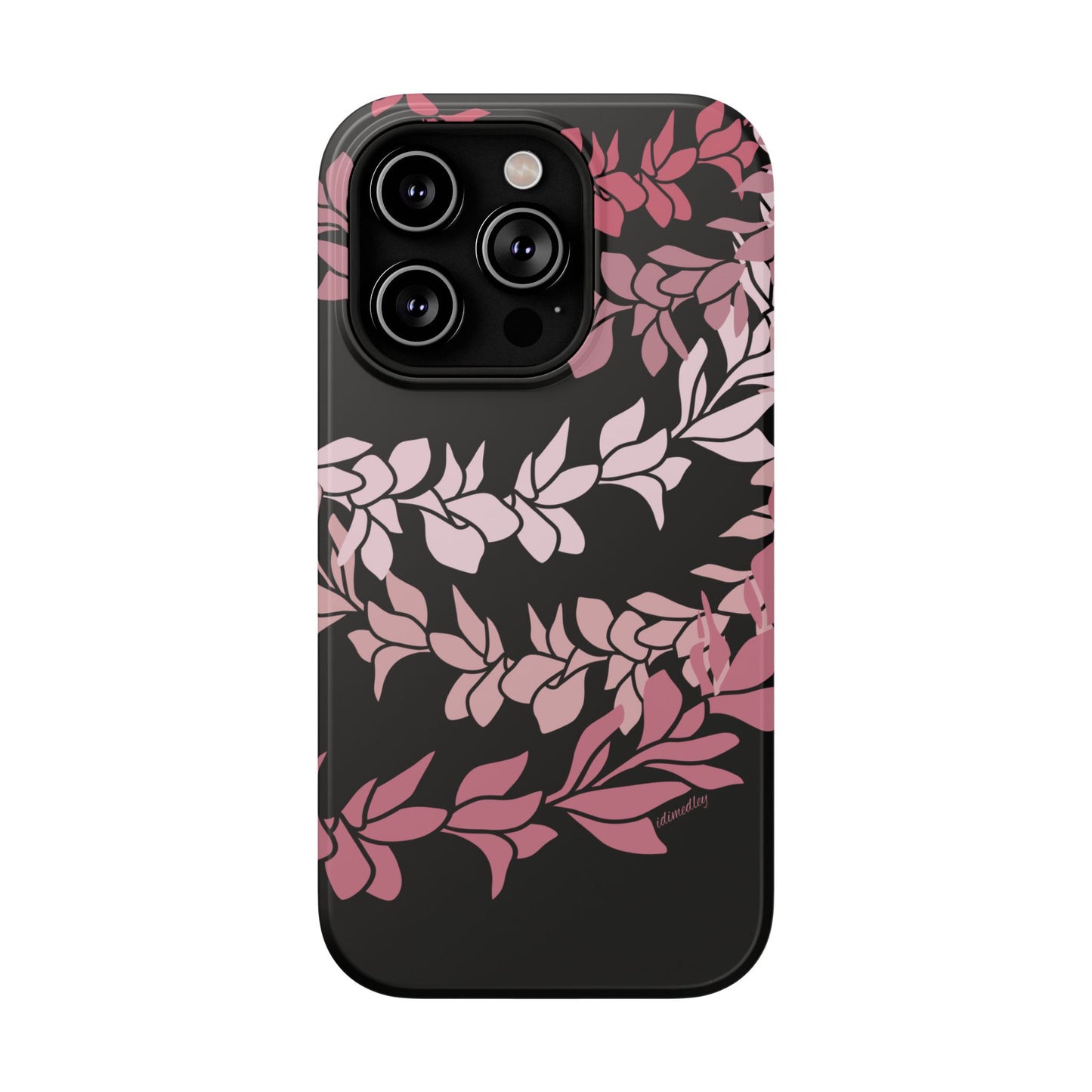 Plumeria Leis in Color Me Pinks (Black)
