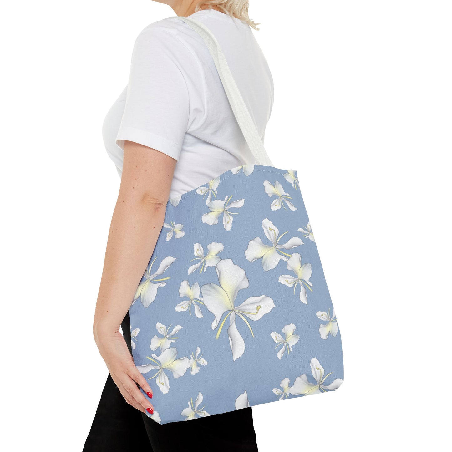 Tote bag- Awapuhi Falling (Cyan)