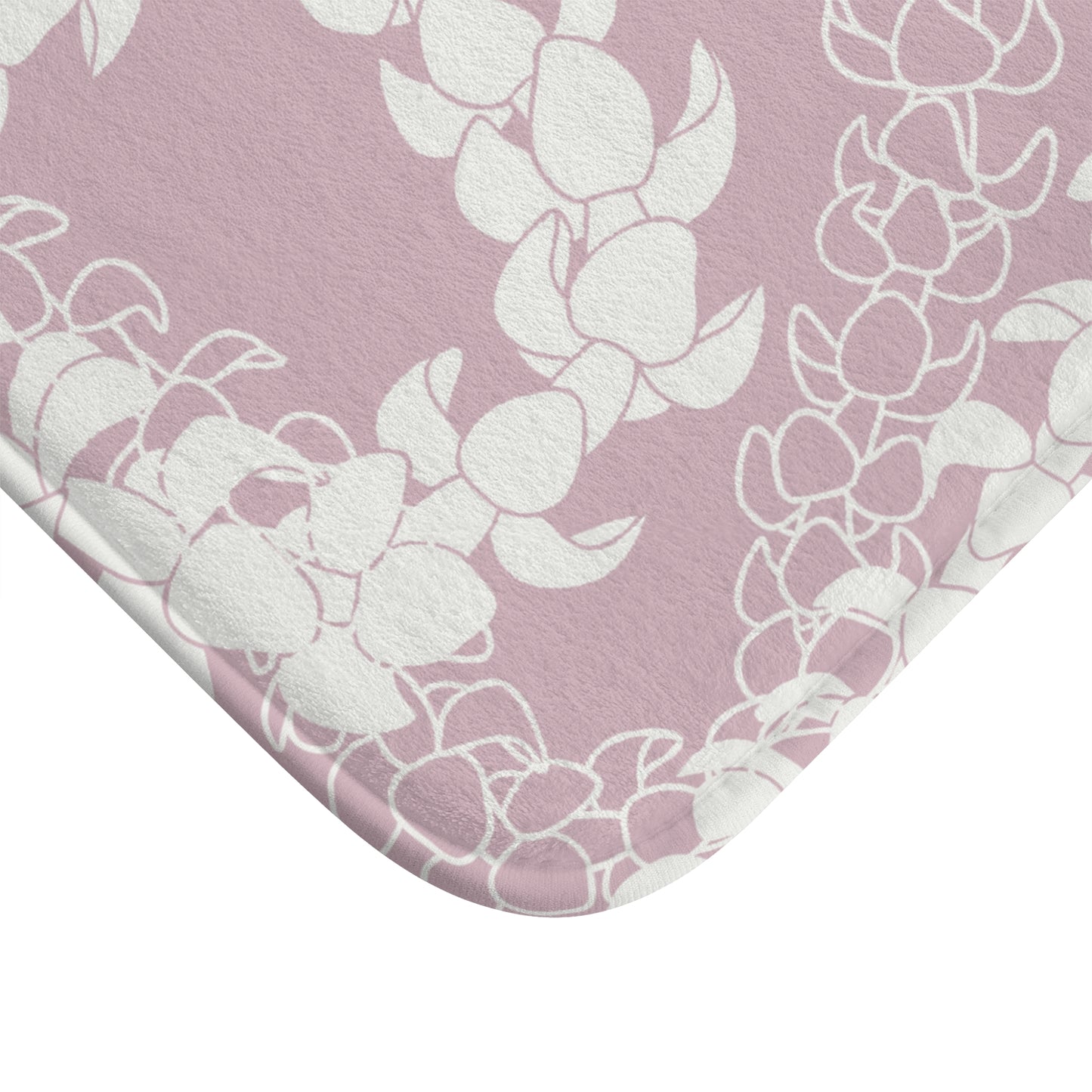 Bath Mat- Puakenikeni Curvilinear Lei (Rosey Pink)