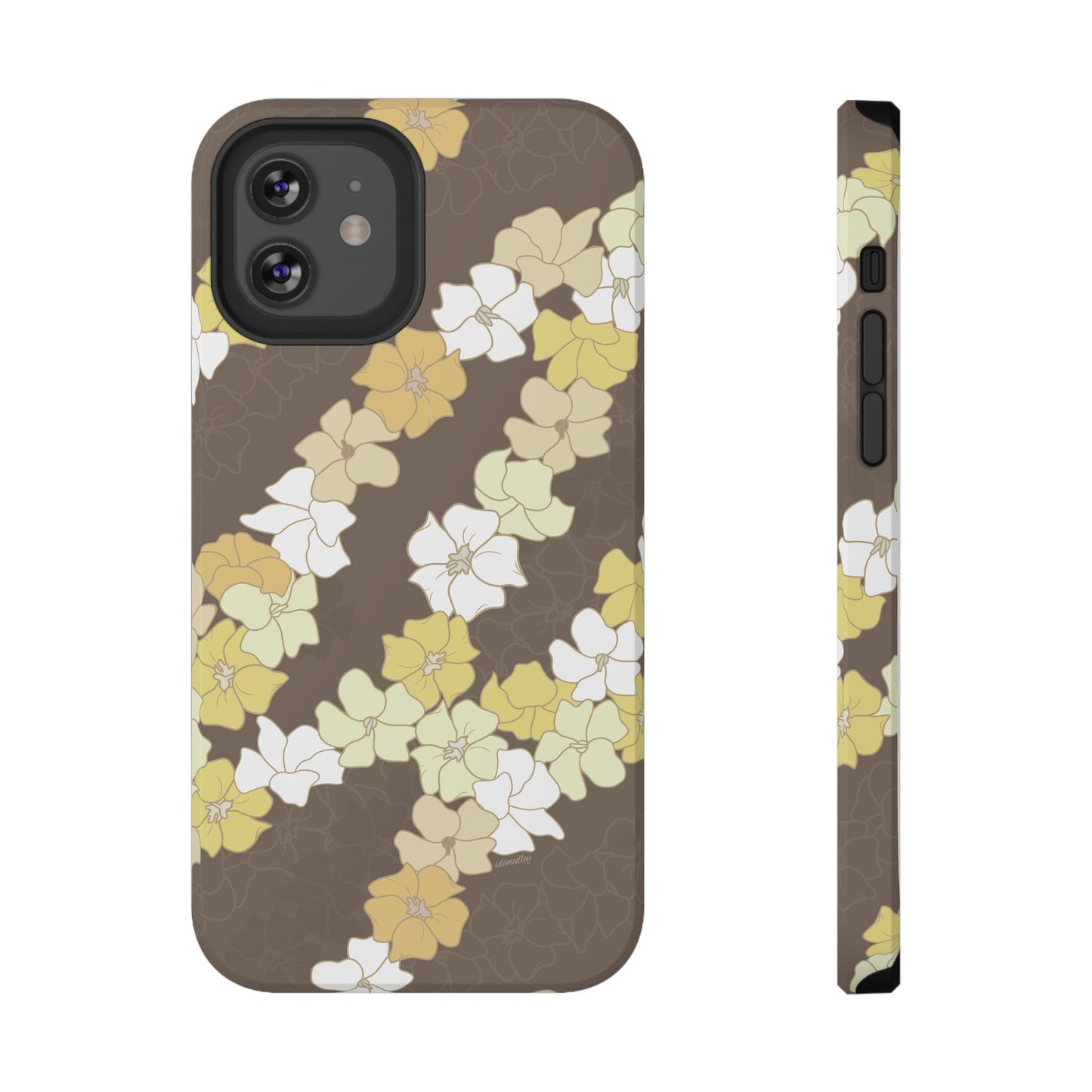 Puakenikeni En Face Flower Leis (Brown)