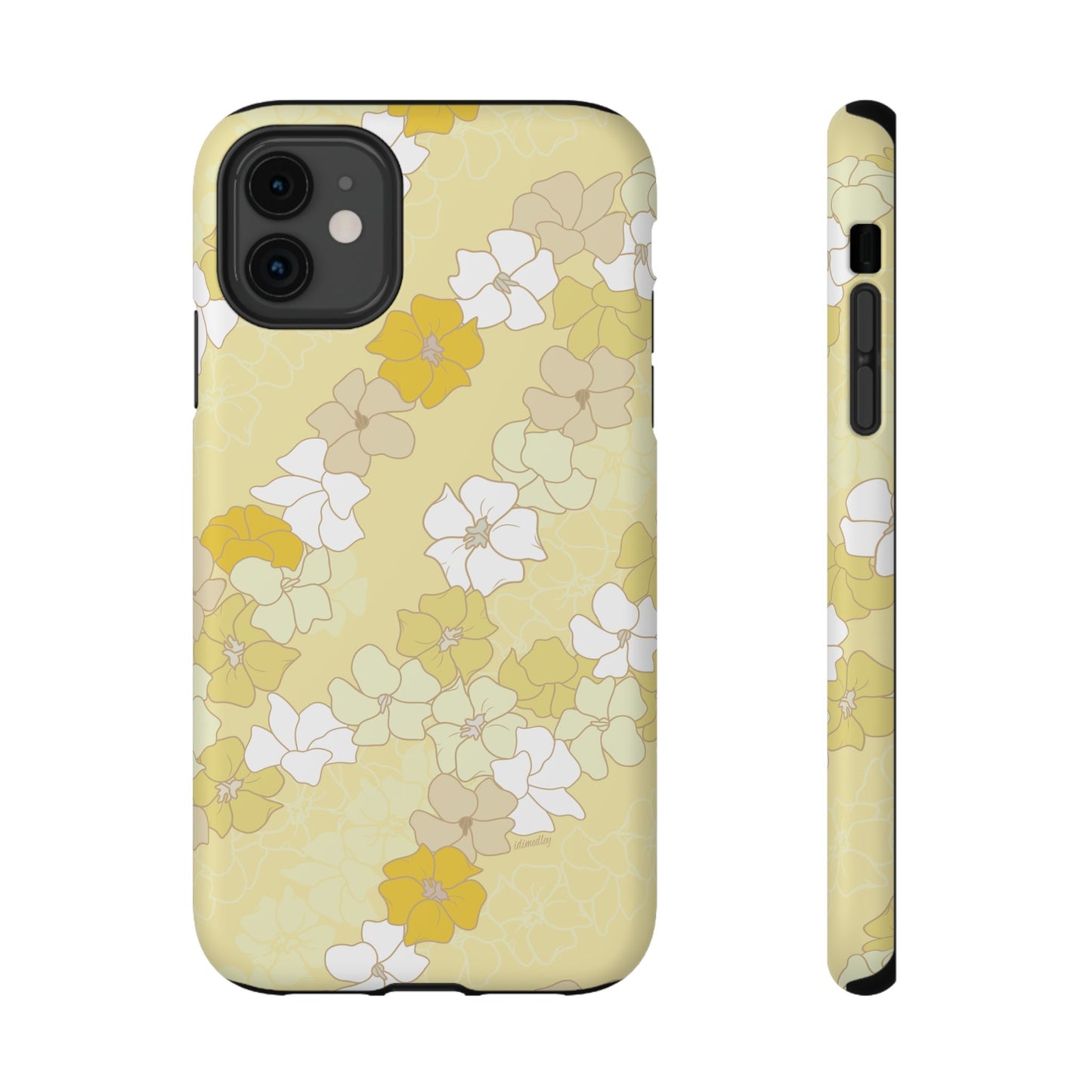 Puakenikeni En Face Flower Leis (Yellow)