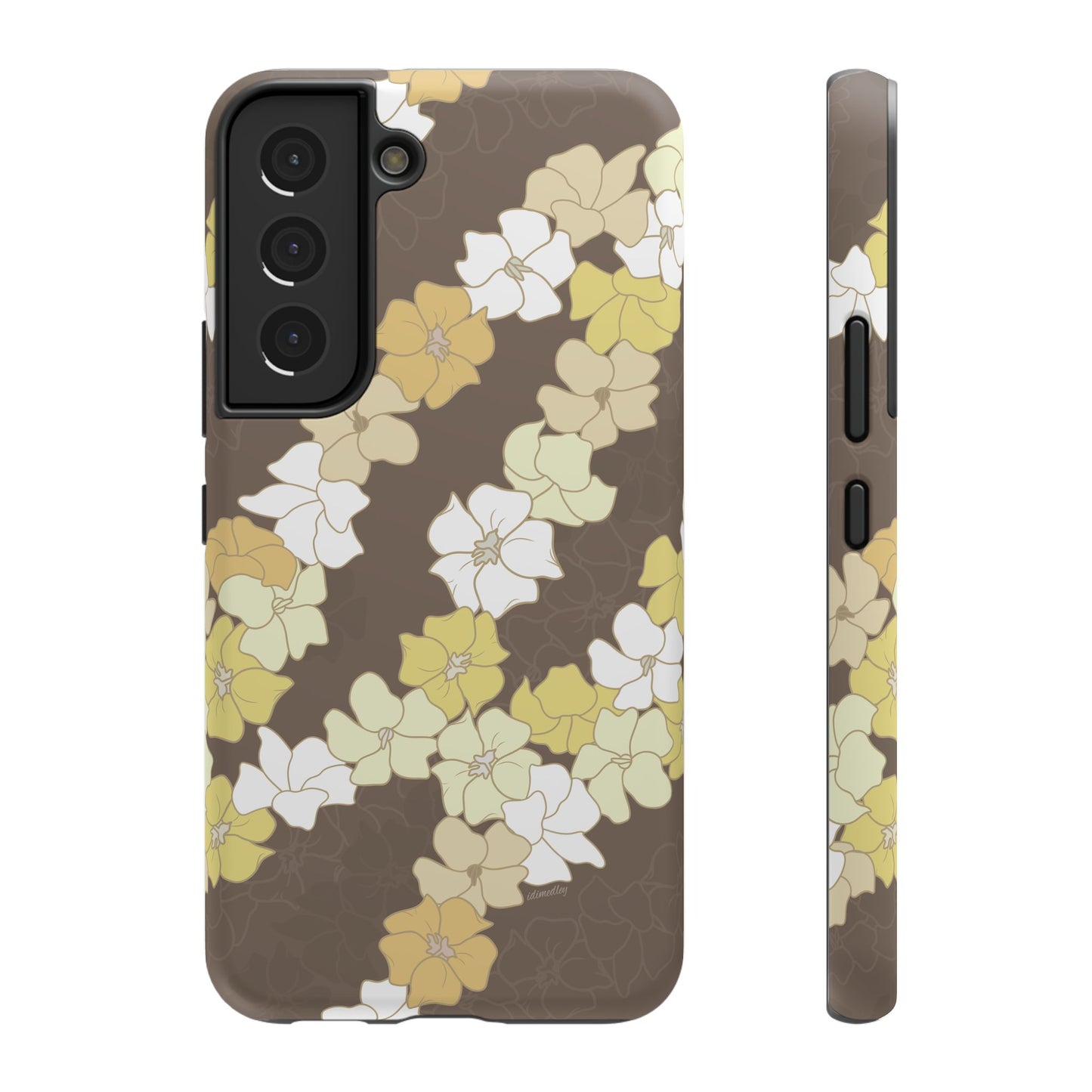Puakenikeni En Face Flower Leis (Brown)