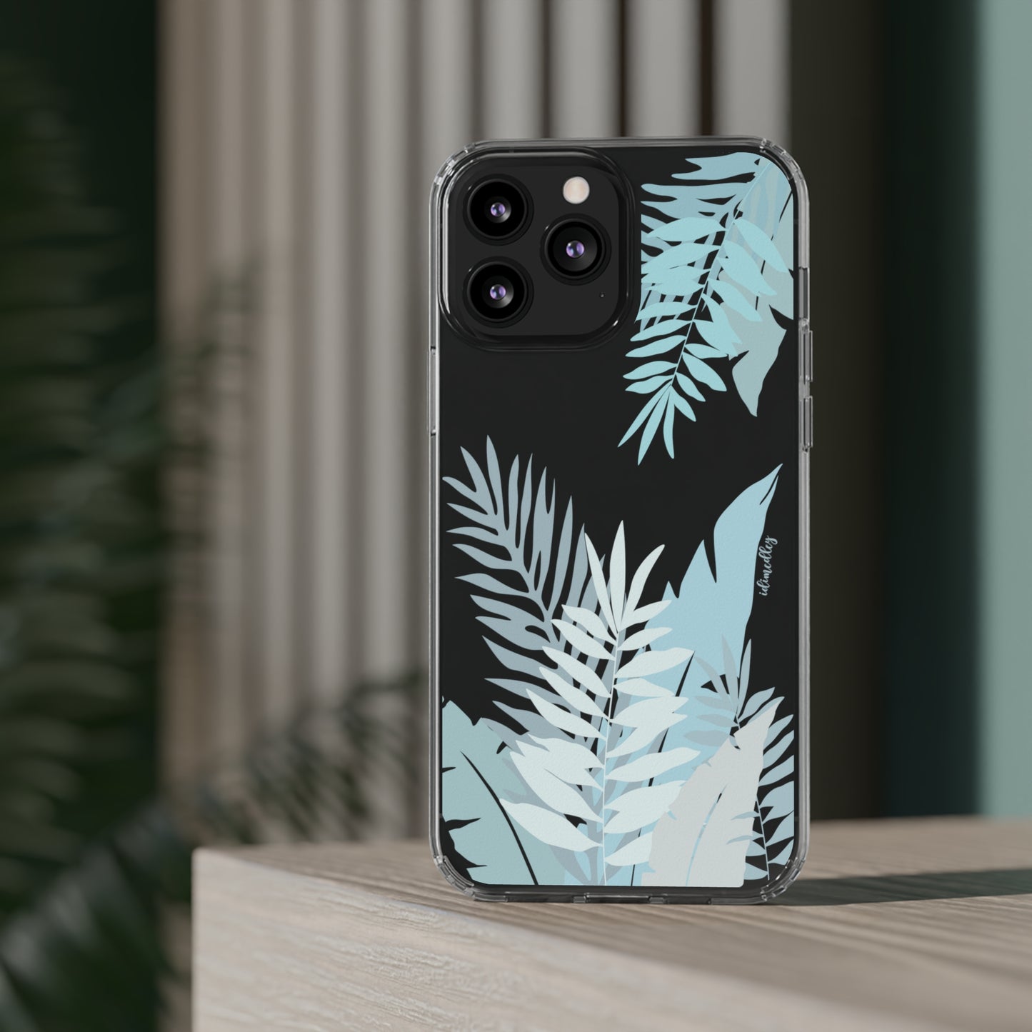 Whispering Leaves (Blue) CLEAR Case