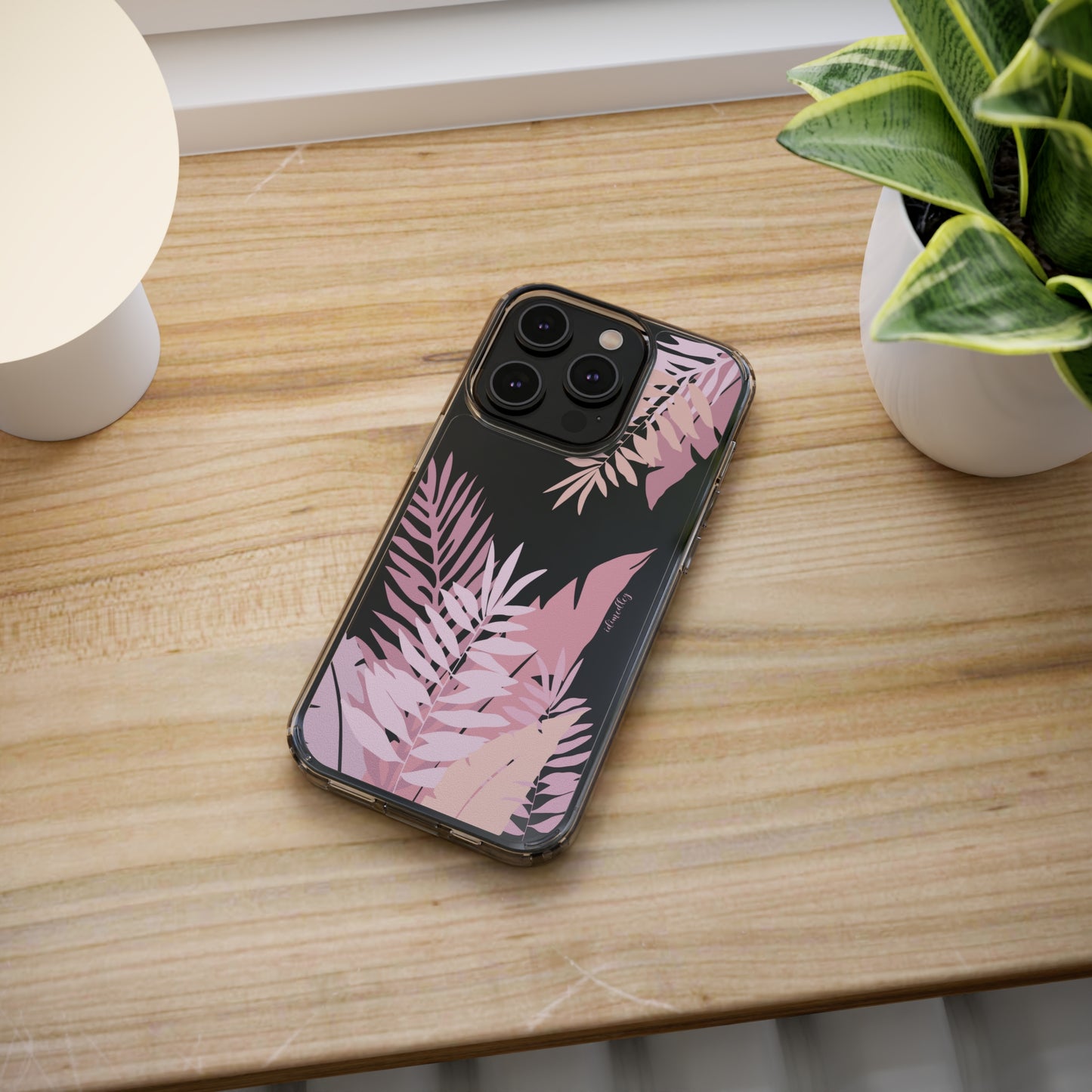 Whispering Leaves (Pink) CLEAR Case