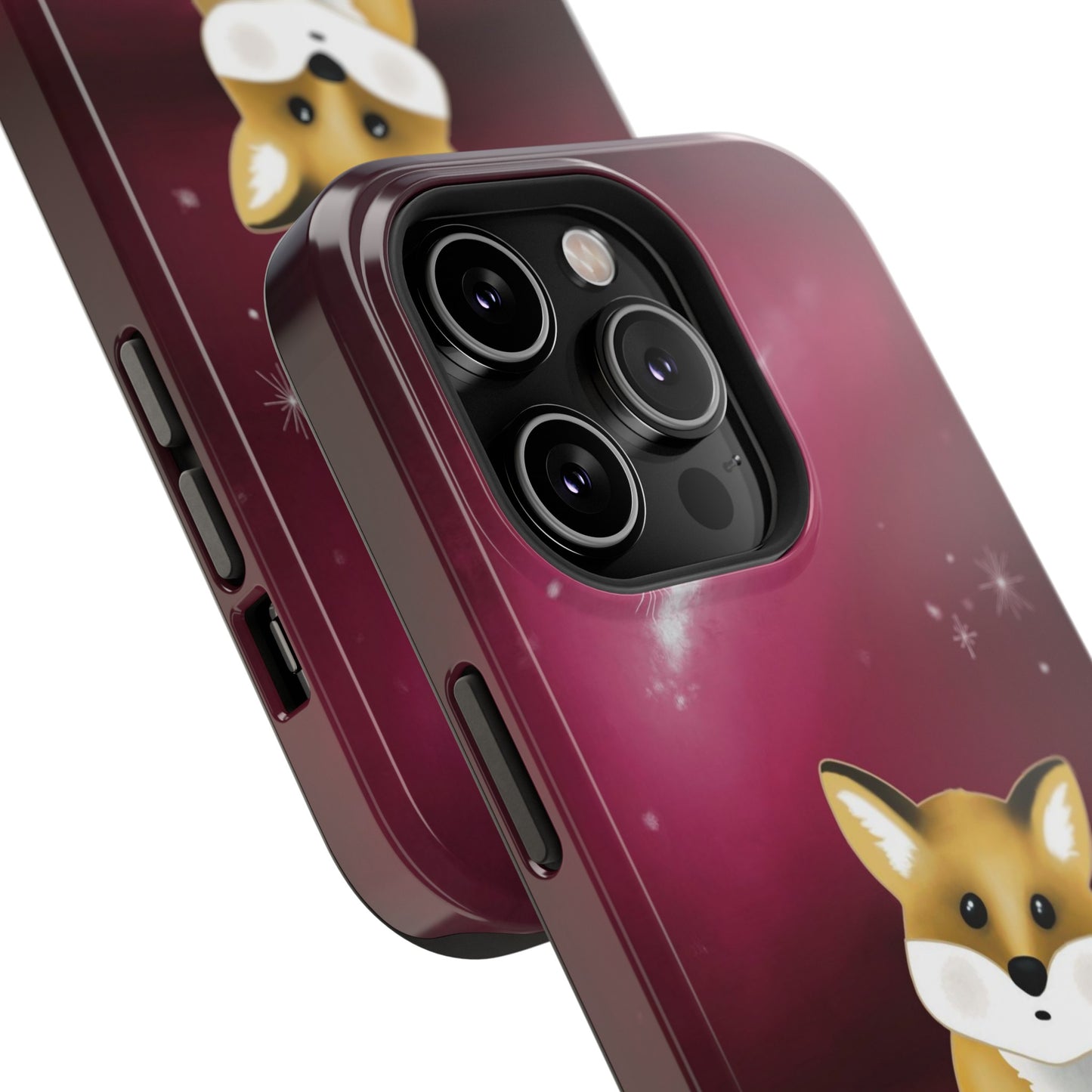Fox in Magenta Starry Night Skies