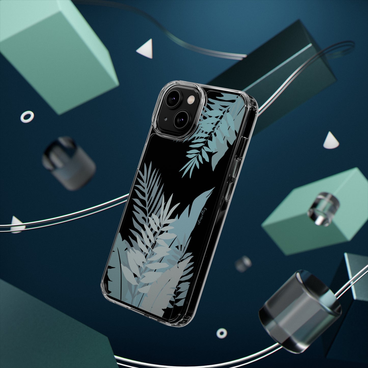 Whispering Leaves (Blue) CLEAR Case