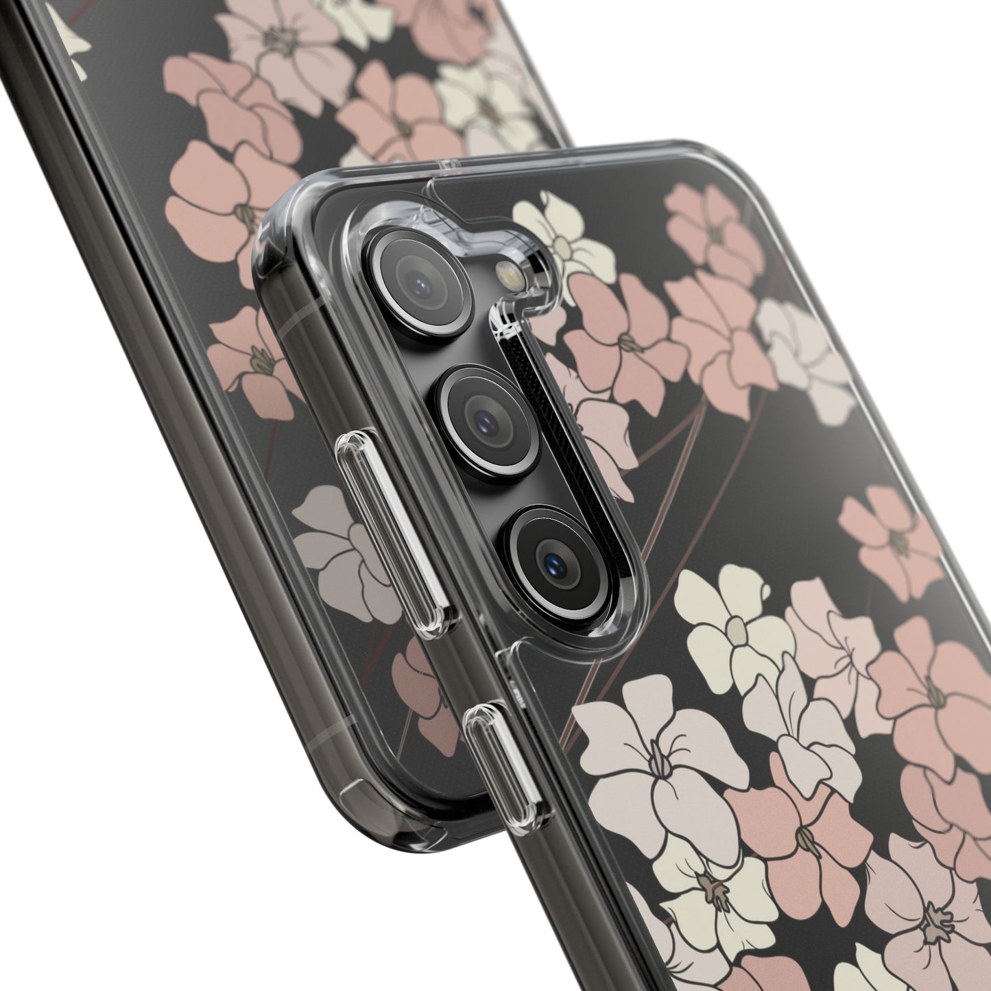 Puakenikeni En Face Flower Swirls (Peachy Pinks) CLEAR Case