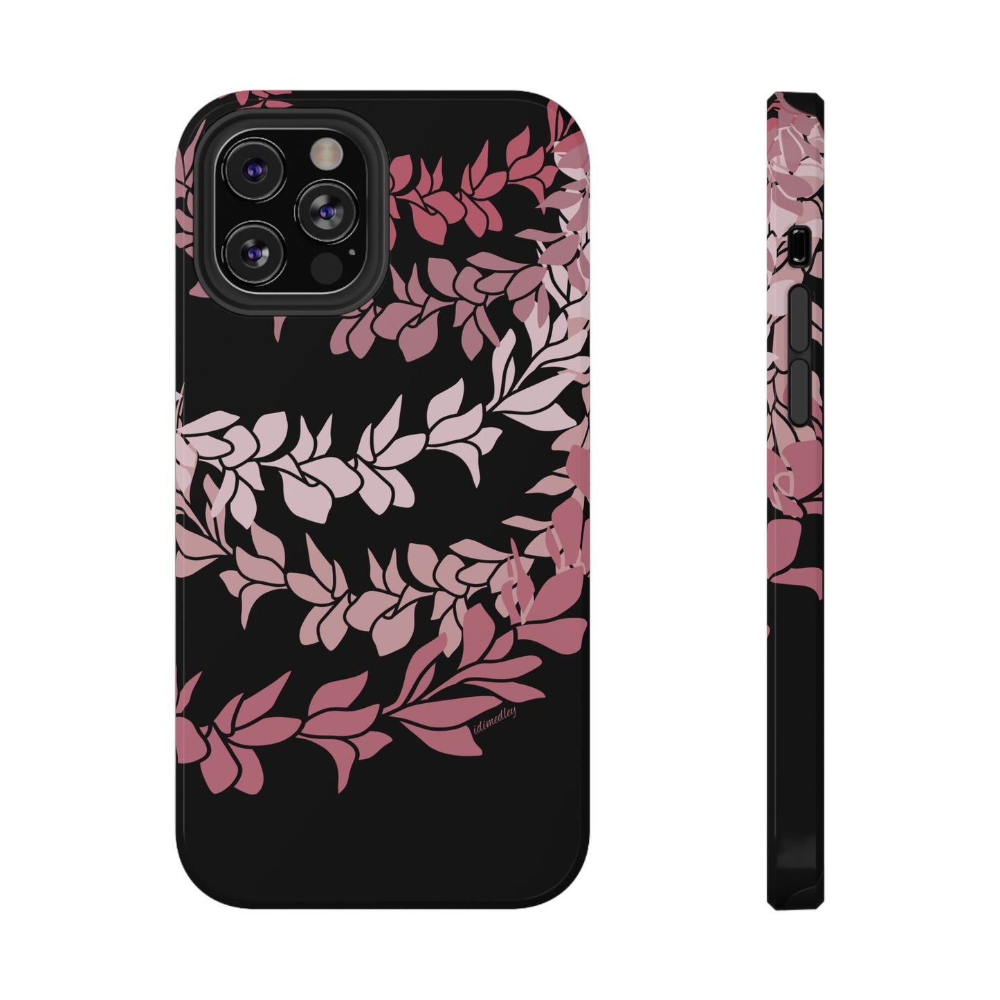 Plumeria Leis in Color Me Pinks (Black)