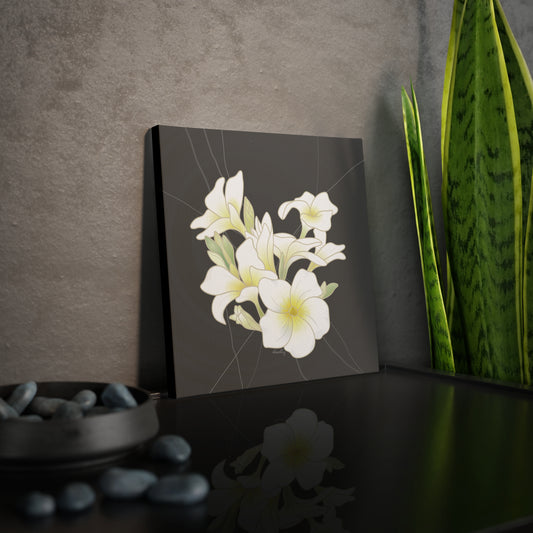Canvas Photo Tile- Plumeria