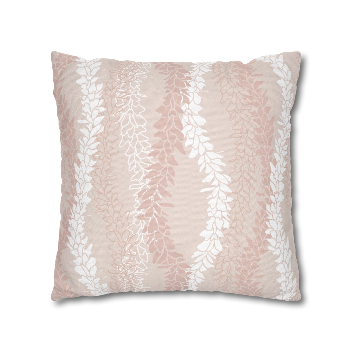 Canvas Throw Pillow Case- White Ginger Kisses (Peach)
