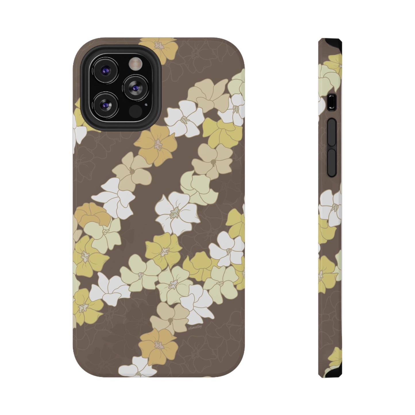 Puakenikeni En Face Flower Leis (Brown)