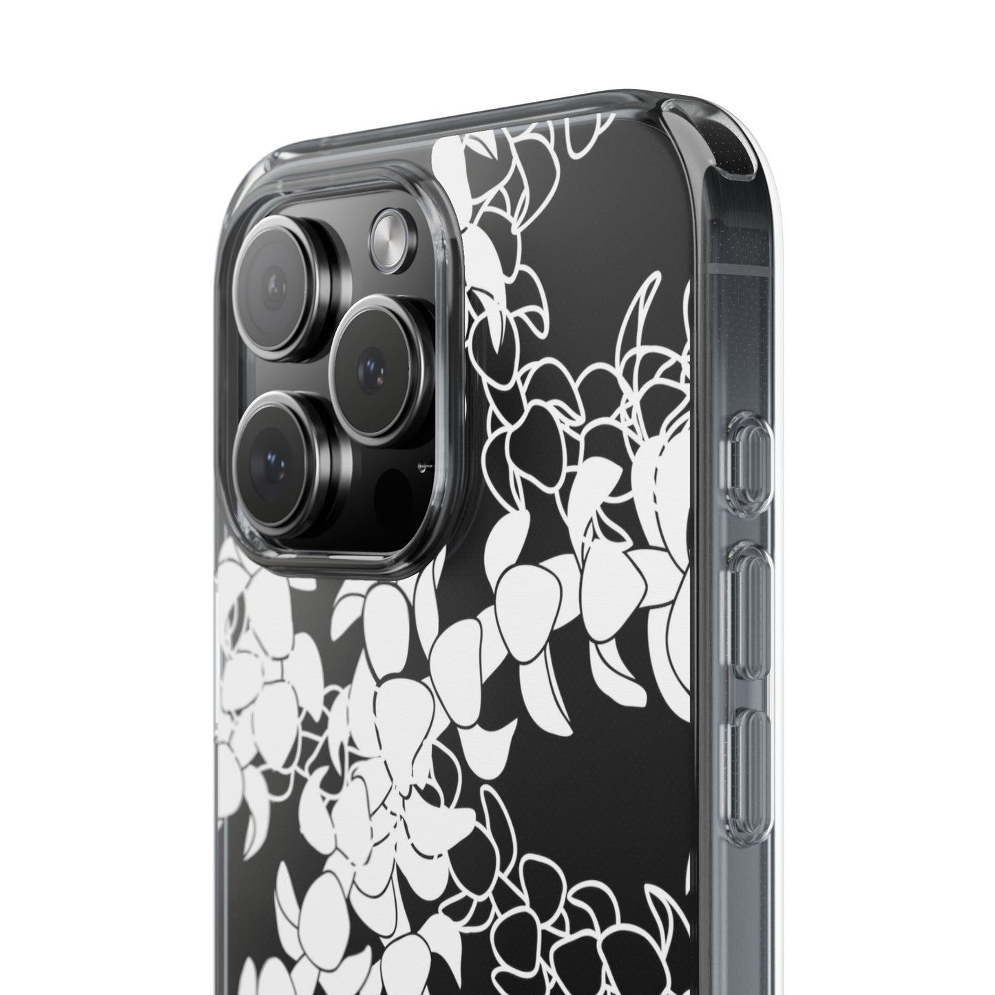 Puakenikeni Curvilinear Lei CLEAR Phone Case